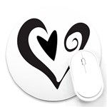 Heart Inside a Heart Round Mousepad