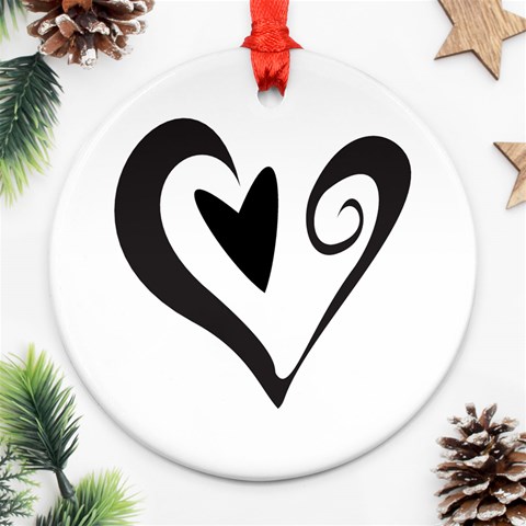 Heart Inside a Heart Ornament (Round) from ArtsNow.com Front