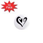 Heart Inside a Heart 1  Mini Magnet (10 pack) 