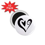 Heart Inside a Heart 1.75  Magnet (10 pack) 