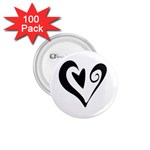 Heart Inside a Heart 1.75  Button (100 pack) 