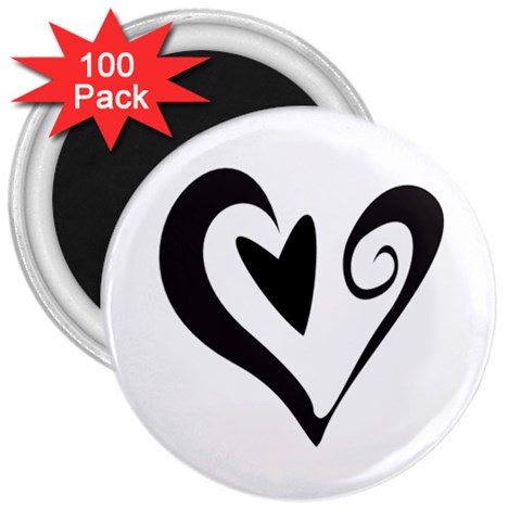 Heart Inside a Heart 3  Magnet (100 pack) from ArtsNow.com Front