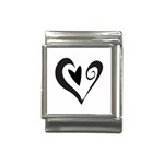 Heart Inside a Heart Italian Charm (13mm)