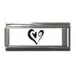 Heart Inside a Heart Superlink Italian Charm (9mm)