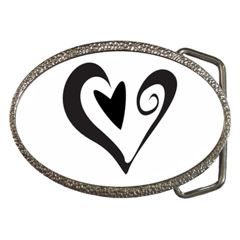 Heart Inside a Heart Belt Buckle from ArtsNow.com Front