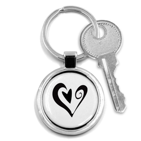 Heart Inside a Heart Key Chain (Round) from ArtsNow.com Front