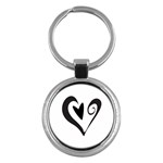 Heart Inside a Heart Key Chain (Round)