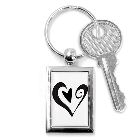 Heart Inside a Heart Key Chain (Rectangle) from ArtsNow.com Front