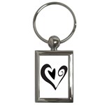 Heart Inside a Heart Key Chain (Rectangle)