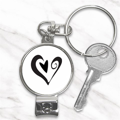 Heart Inside a Heart Nail Clippers Key Chain from ArtsNow.com Front
