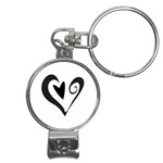 Heart Inside a Heart Nail Clippers Key Chain