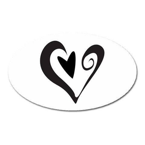 Heart Inside a Heart Magnet (Oval) from ArtsNow.com Front