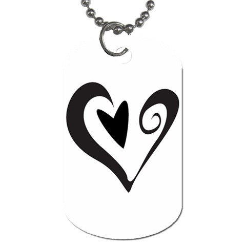 Heart Inside a Heart Dog Tag (One Side) from ArtsNow.com Front