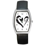 Heart Inside a Heart Barrel Style Metal Watch