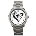 Heart Inside a Heart Sport Metal Watch