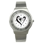 Heart Inside a Heart Stainless Steel Watch