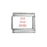 Evil Lives Here Italian Charm (9mm)