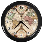 1730 Stoopendaal Map Of The World In Two Hemispheres   Geographicus   Wereltcaert Stoopendaal 1730 Wall Clock (Black)