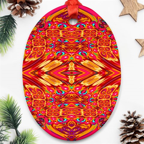 Sugarpattern Ornament (Oval) from ArtsNow.com Front