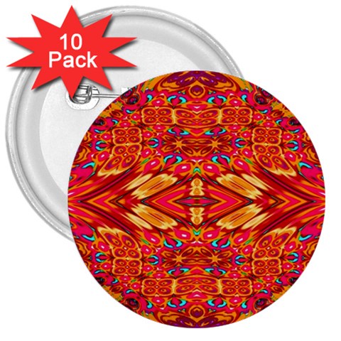 Sugarpattern 3  Button (10 pack) from ArtsNow.com Front