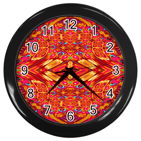 Sugarpattern Wall Clock (Black) from ArtsNow.com Front