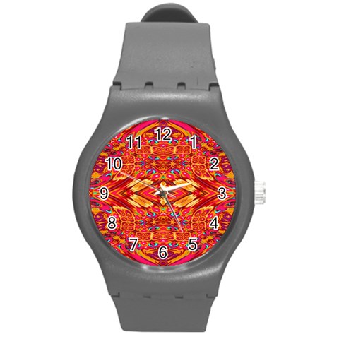 Sugarpattern Round Plastic Sport Watch Medium from ArtsNow.com Front