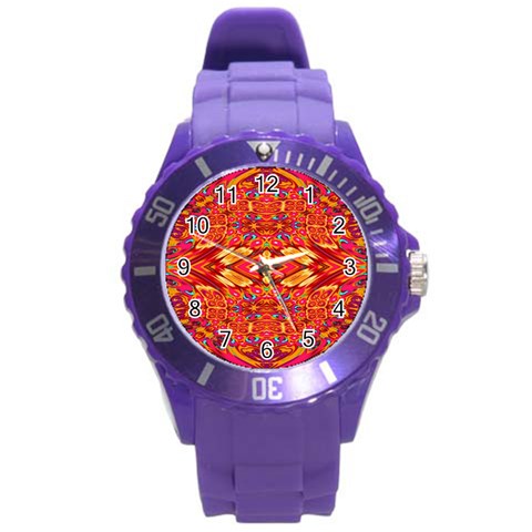 Sugarpattern Round Plastic Sport Watch Large from ArtsNow.com Front