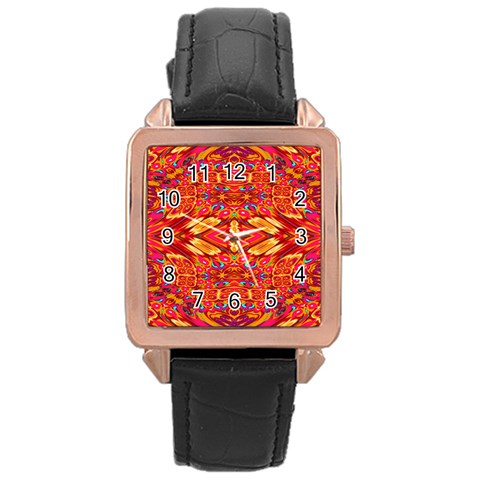Sugarpattern Rose Gold Leather Watch  from ArtsNow.com Front