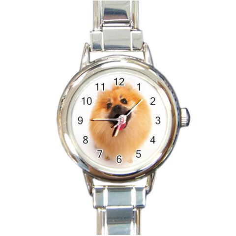Round Italian Charm Watch from ArtsNow.com Front