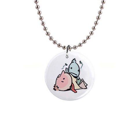 Dead Cartoons 1  Button Necklace from ArtsNow.com Front