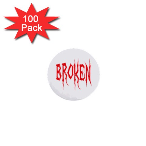 Broken 1  Mini Button (100 pack)  from ArtsNow.com Front