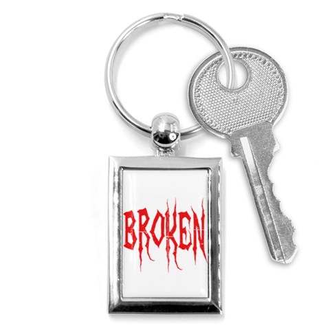 Broken Key Chain (Rectangle) from ArtsNow.com Front