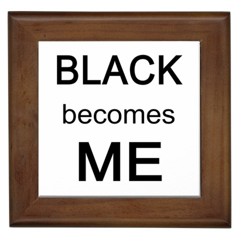 Black Becomes Me Framed Tile from ArtsNow.com Front