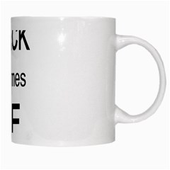 Black Becomes Me White Mug from ArtsNow.com Right