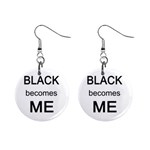 Black Becomes Me 1  Button Earrings