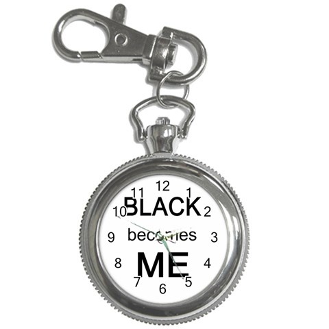 Black Becomes Me Key Chain Watch from ArtsNow.com Front