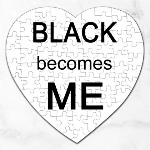 Black Becomes Me Jigsaw Puzzle (Heart) from ArtsNow.com Front