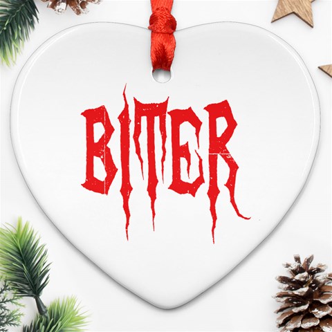 Biter Ornament (Heart) from ArtsNow.com Front