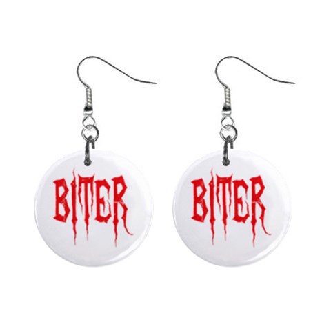 Biter 1  Button Earrings from ArtsNow.com Front