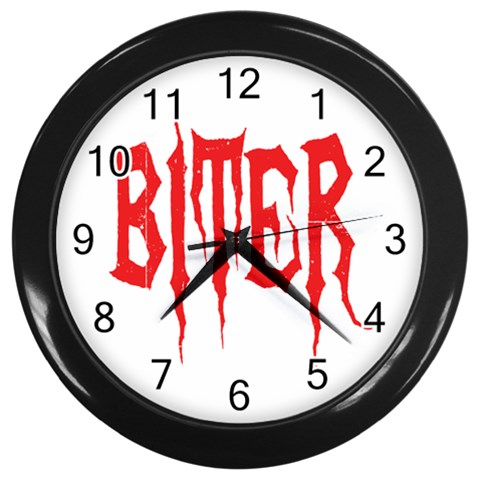 Biter Wall Clock (Black) from ArtsNow.com Front