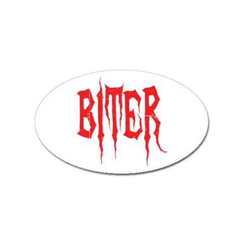 Biter Sticker Oval (10 pack) from ArtsNow.com Front