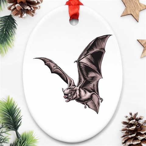 Vampire Bat Ornament (Oval) from ArtsNow.com Front