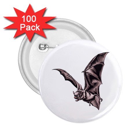 Vampire Bat 2.25  Button (100 pack) from ArtsNow.com Front