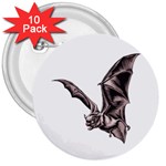 Vampire Bat 3  Button (10 pack)