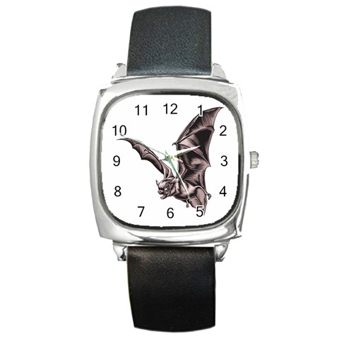 Vampire Bat Square Metal Watch from ArtsNow.com Front