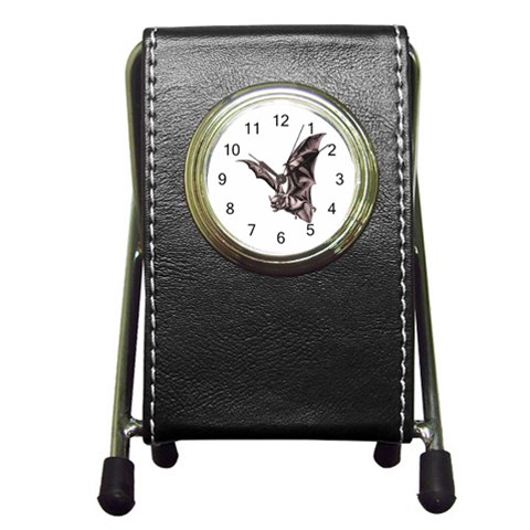 Vampire Bat Pen Holder Desk Clock from ArtsNow.com Front