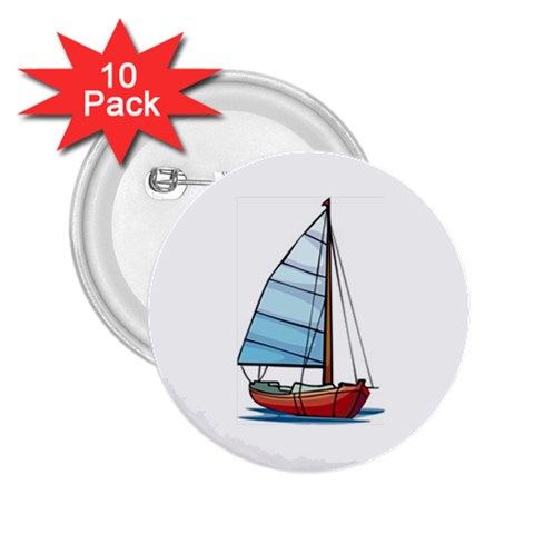 Yacht 2.25  Button (10 pack) from ArtsNow.com Front