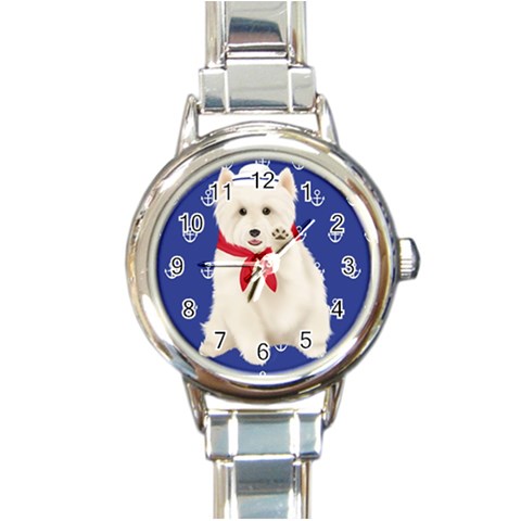 Round Italian Charm Watch from ArtsNow.com Front