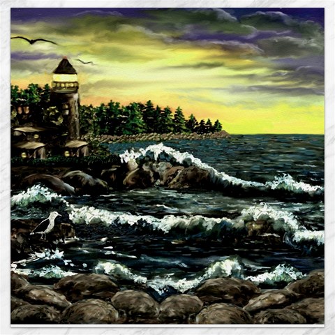 Cosgriff Point Lighthouse 11.4 x11.56  Canvas - 1
