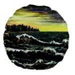 Cosgriff Point Lighthouse -AveHurley ArtRevu.com- Large 18  Premium Round Cushion 